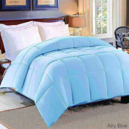 300tc Sateen Cotton Down Alt Comforter, Blue, Full/Queen